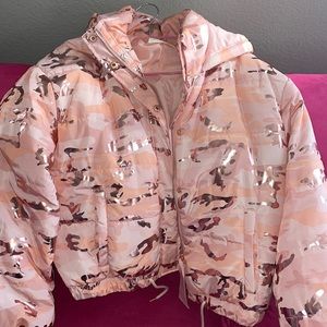 Army fatigue puffer jacket